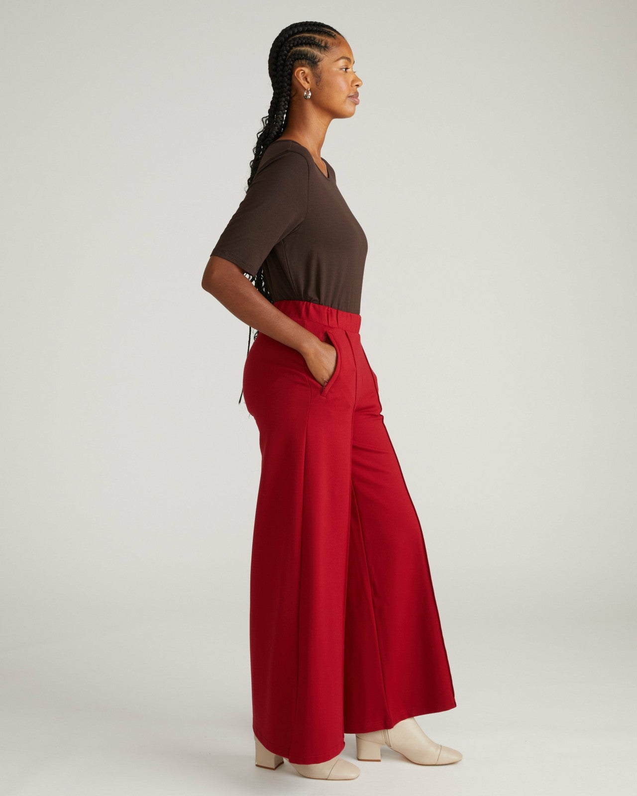 Pam Pintuck Wide Leg Ponte Pants - Universal Standard