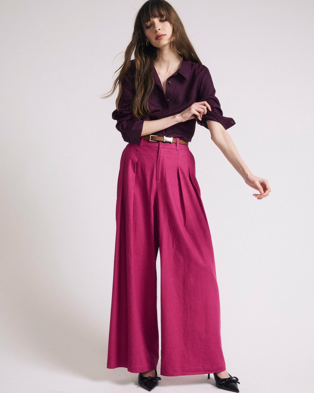 Palais Stretch Linen Blend Wide Leg Pant - Universal Standard