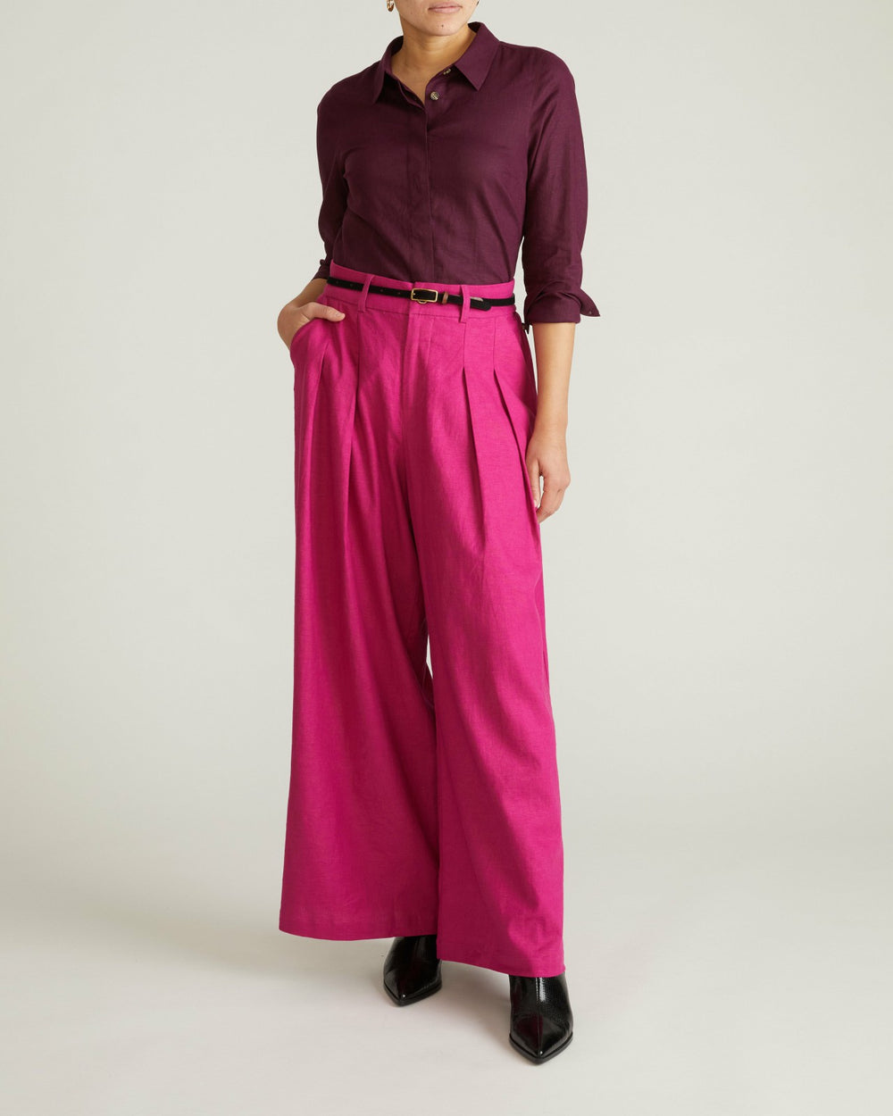 Palais Stretch Linen Blend Wide Leg Pant - Universal Standard