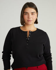 Henley Long Sleeve Ribbed Tee - Universal Standard