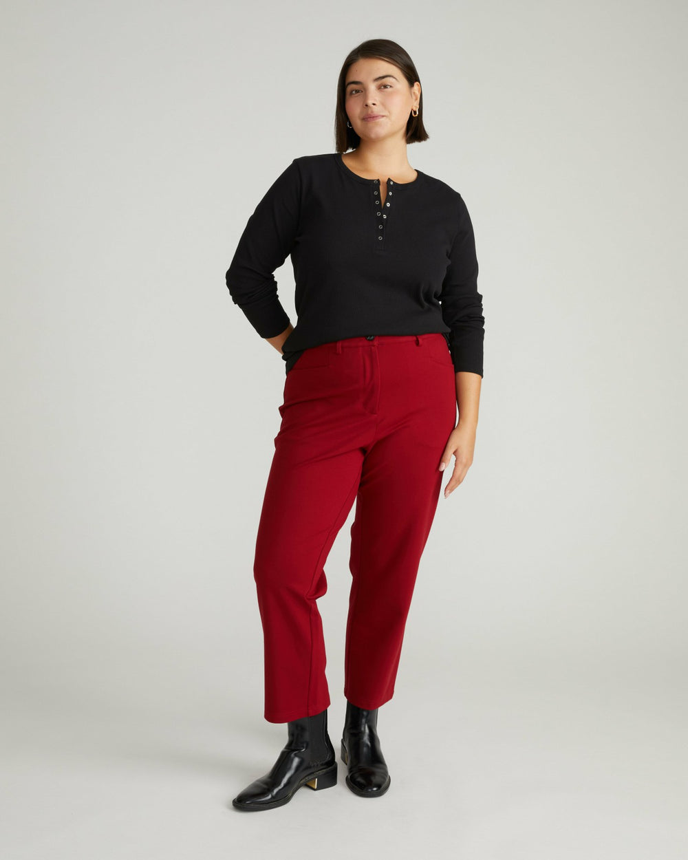 Henley Long Sleeve Ribbed Tee - Universal Standard