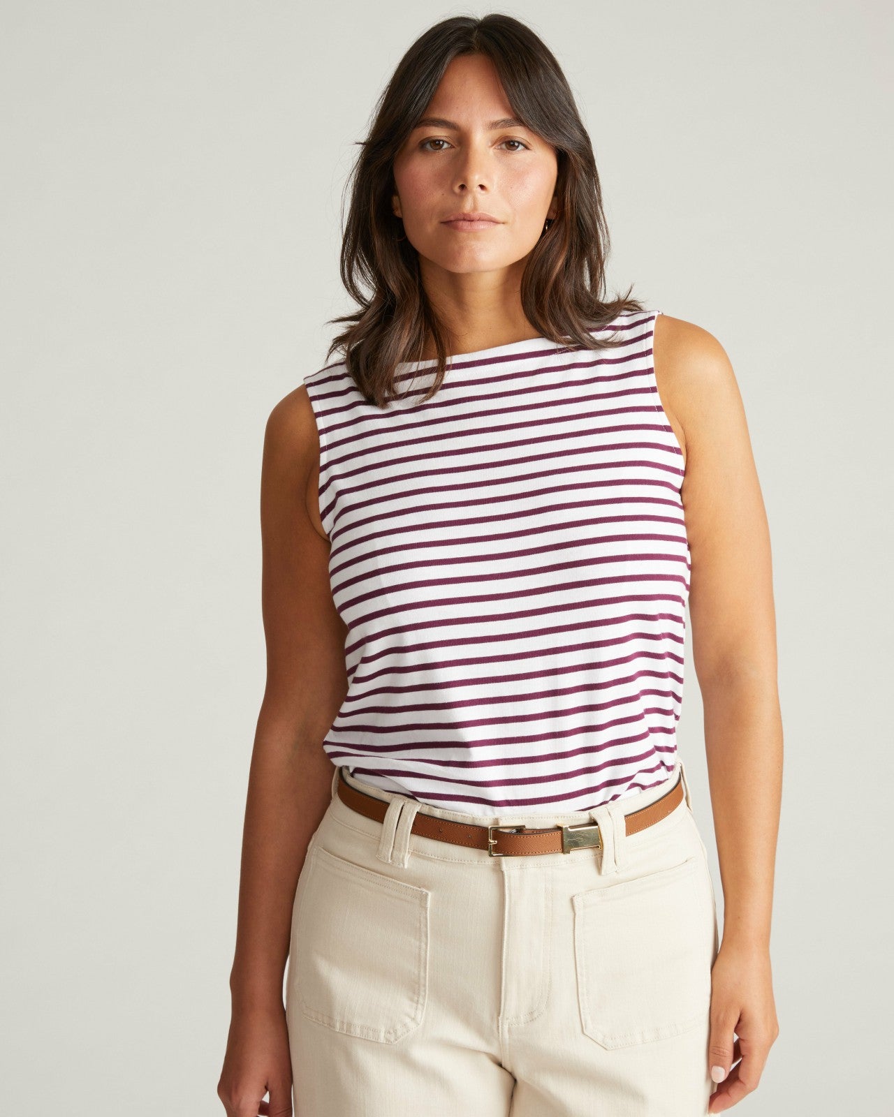 Noyack Breton Stripe Boatneck Tank - Universal Standard