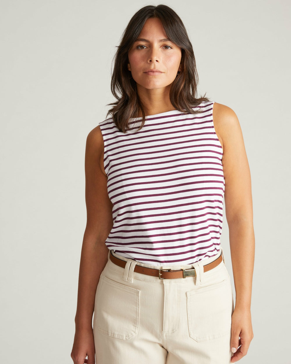 Noyack Breton Stripe Boatneck Tank - Universal Standard