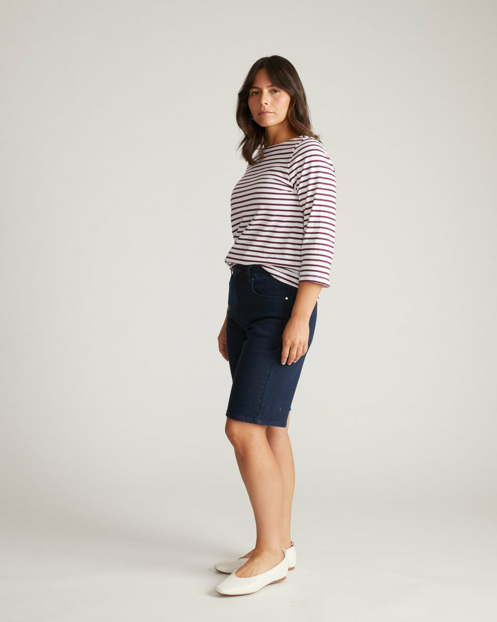 Belle Breton Stripe Jersey Tee - Universal Standard