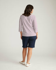Belle Breton Stripe Jersey Tee - Universal Standard