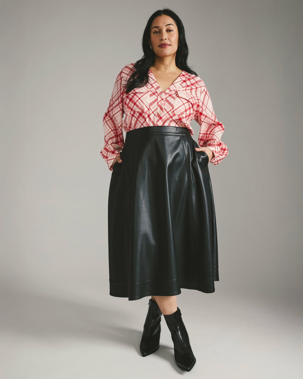 Cooling Stretch Cupro Button-Down Blouse - Universal Standard
