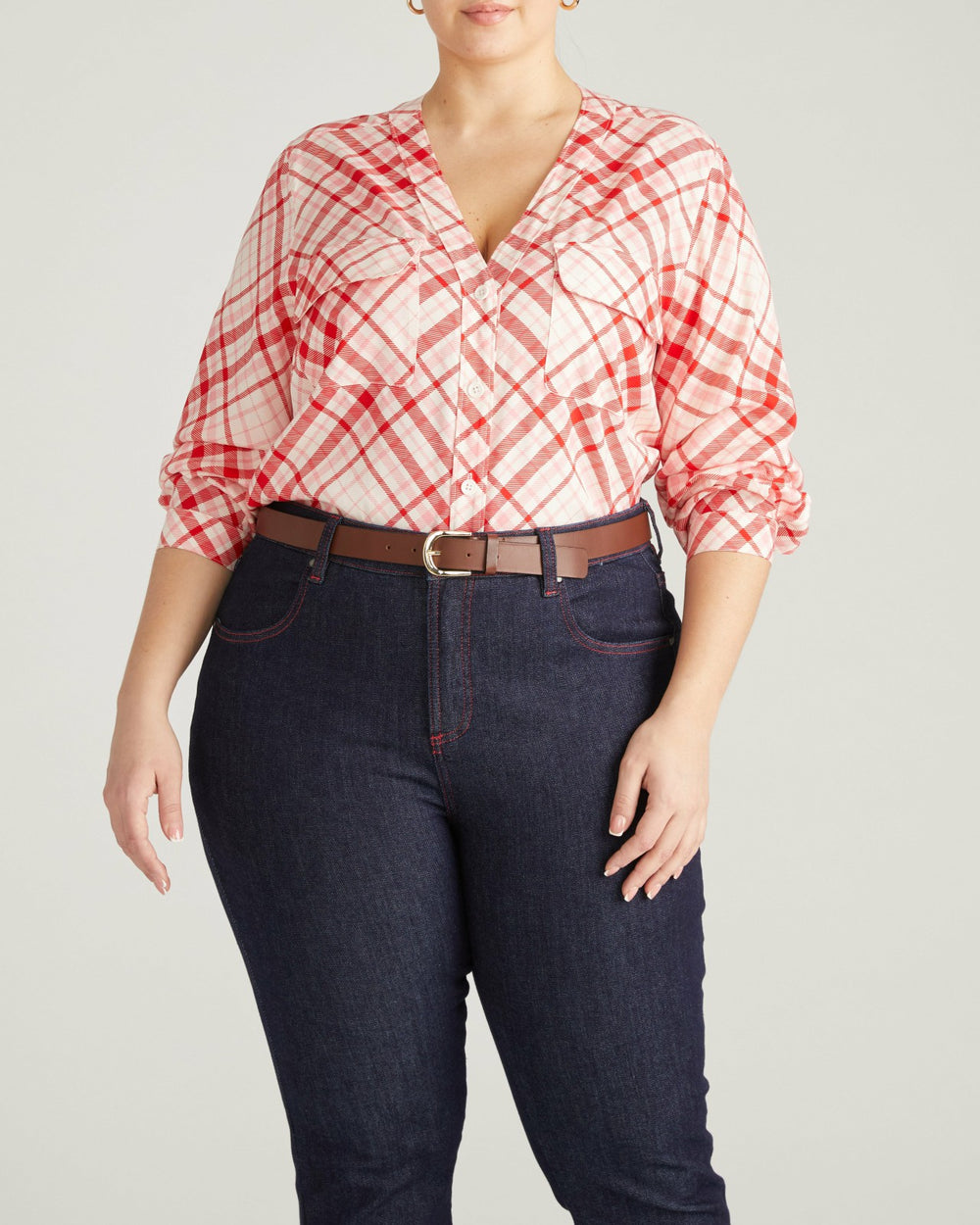 Cooling Stretch Cupro Button-Down Blouse - Universal Standard