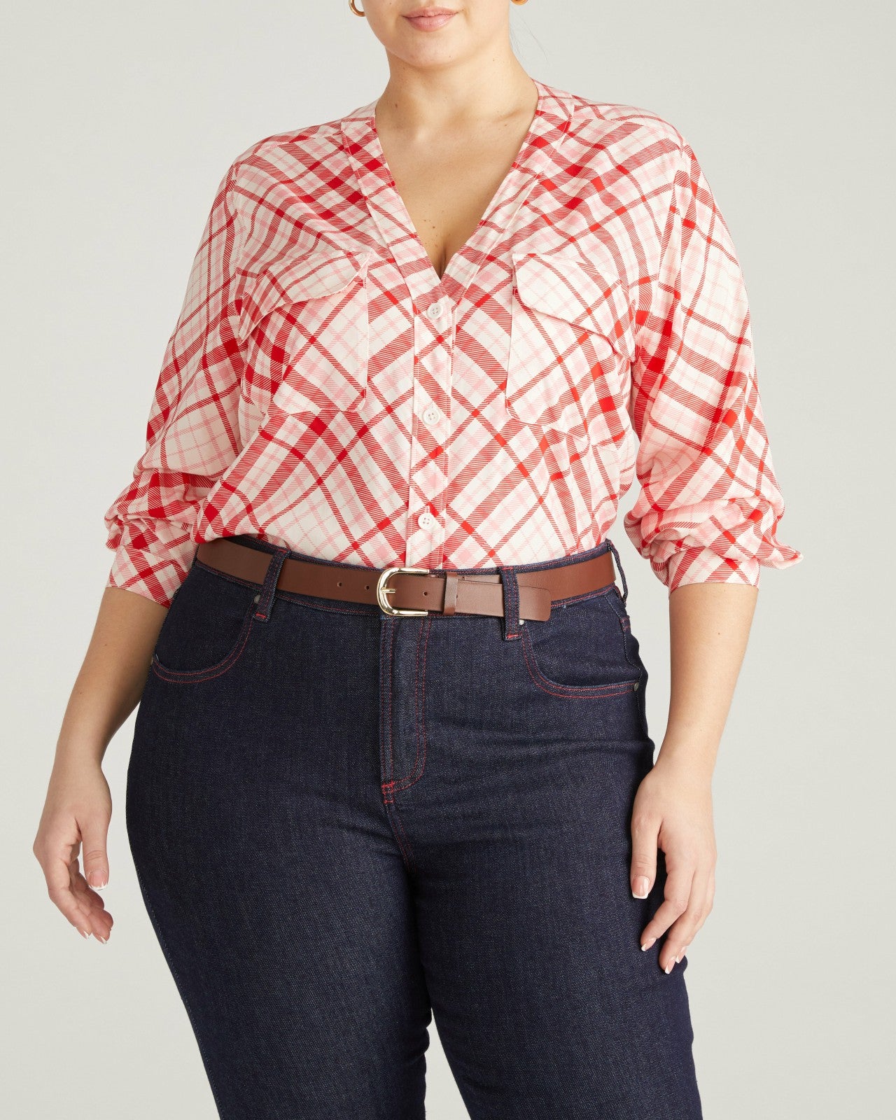 Cooling Stretch Cupro Button-Down Blouse - Universal Standard