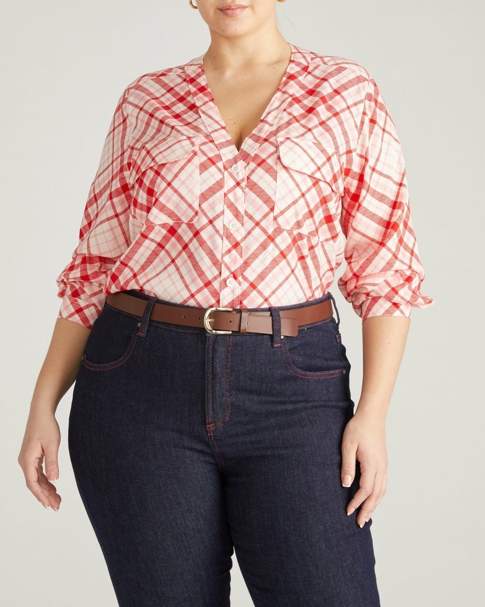 Cooling Stretch Cupro Button-Down Blouse - Universal Standard