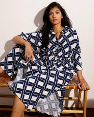 Paros Drawstring Linen Blend Shirtdress - Universal Standard