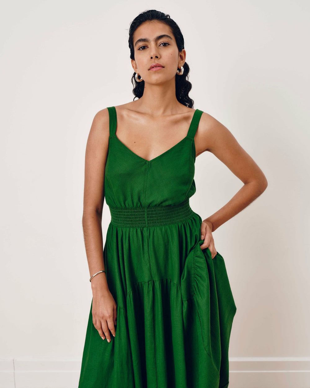 Ruby Smocked Linen Blend Sundress - Universal Standard