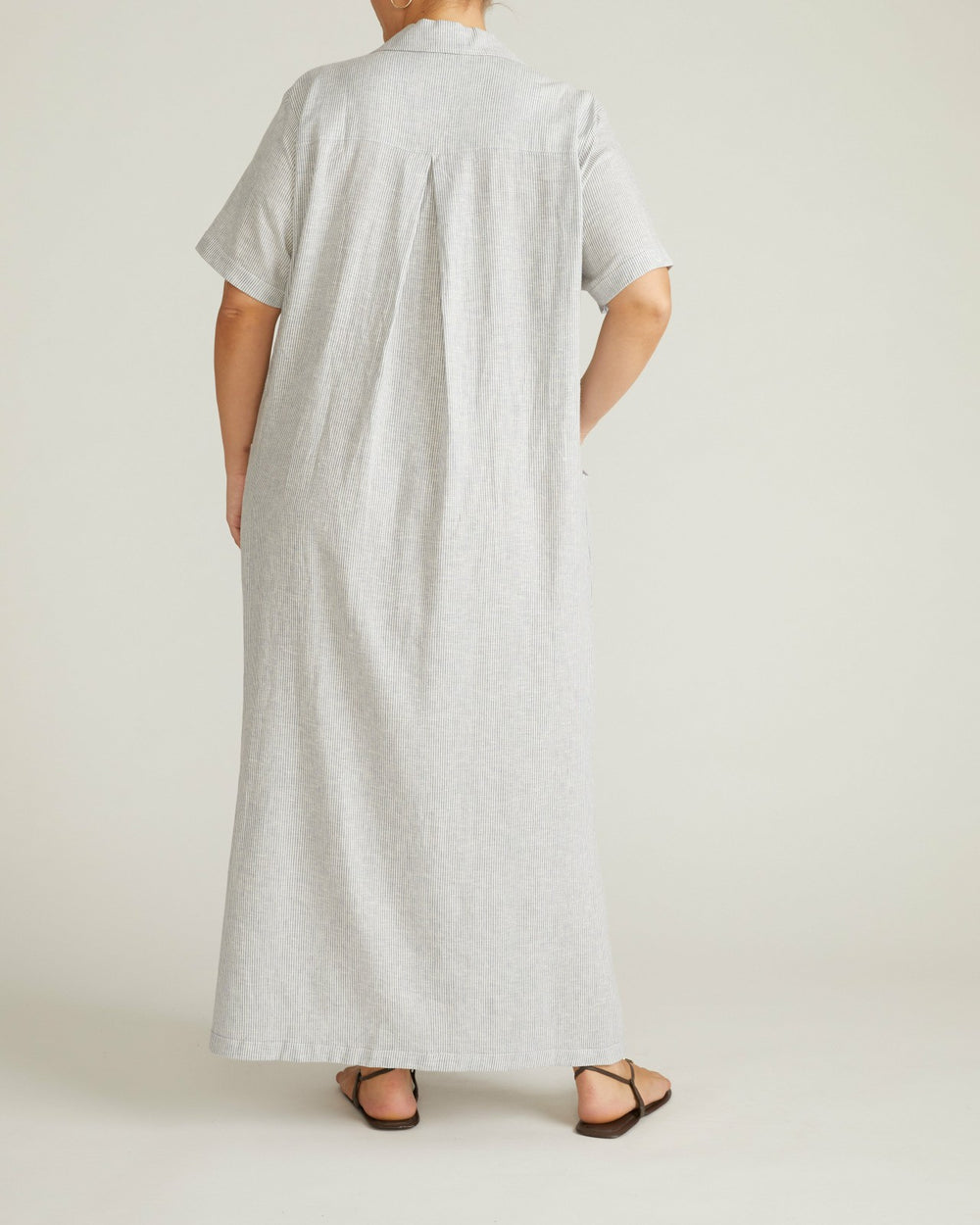 Padma Polo Neck Linen Blend Dress - Universal Standard
