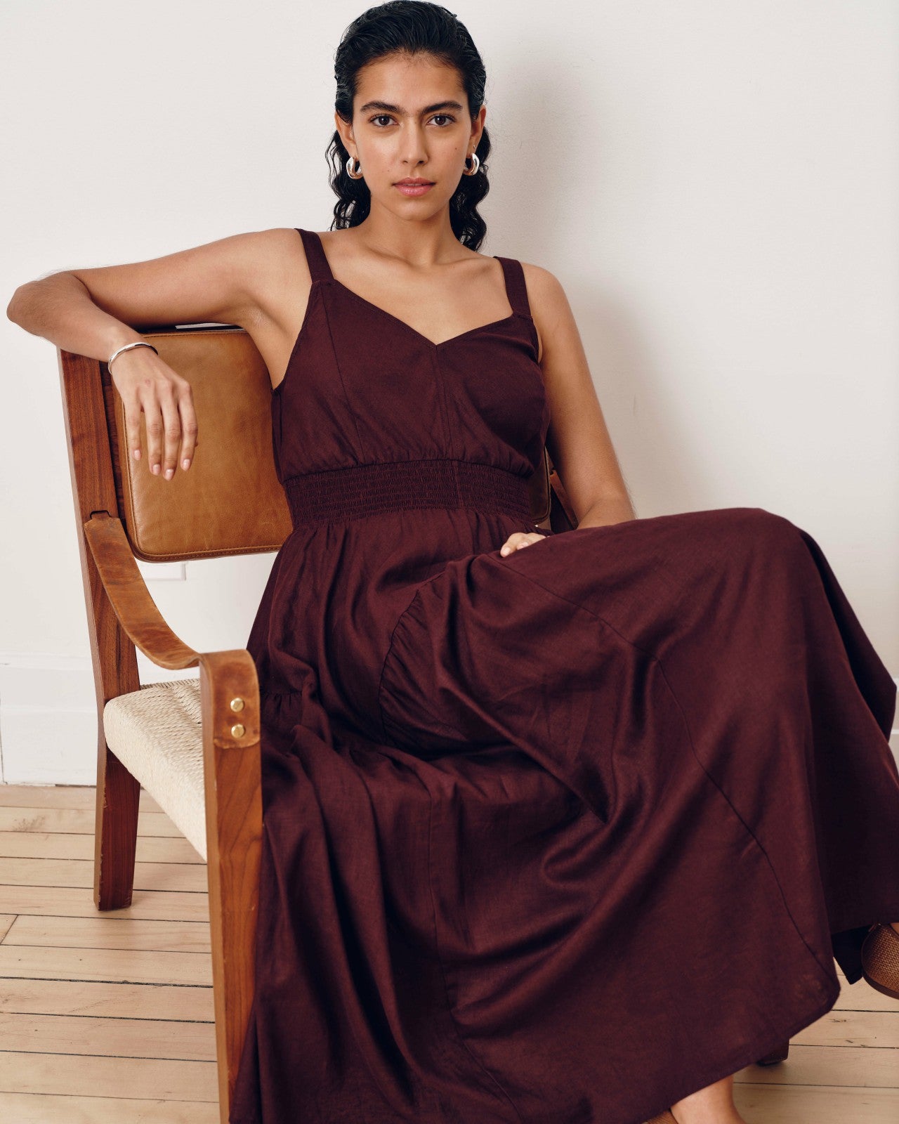 Ruby Smocked Linen Blend Sundress - Universal Standard