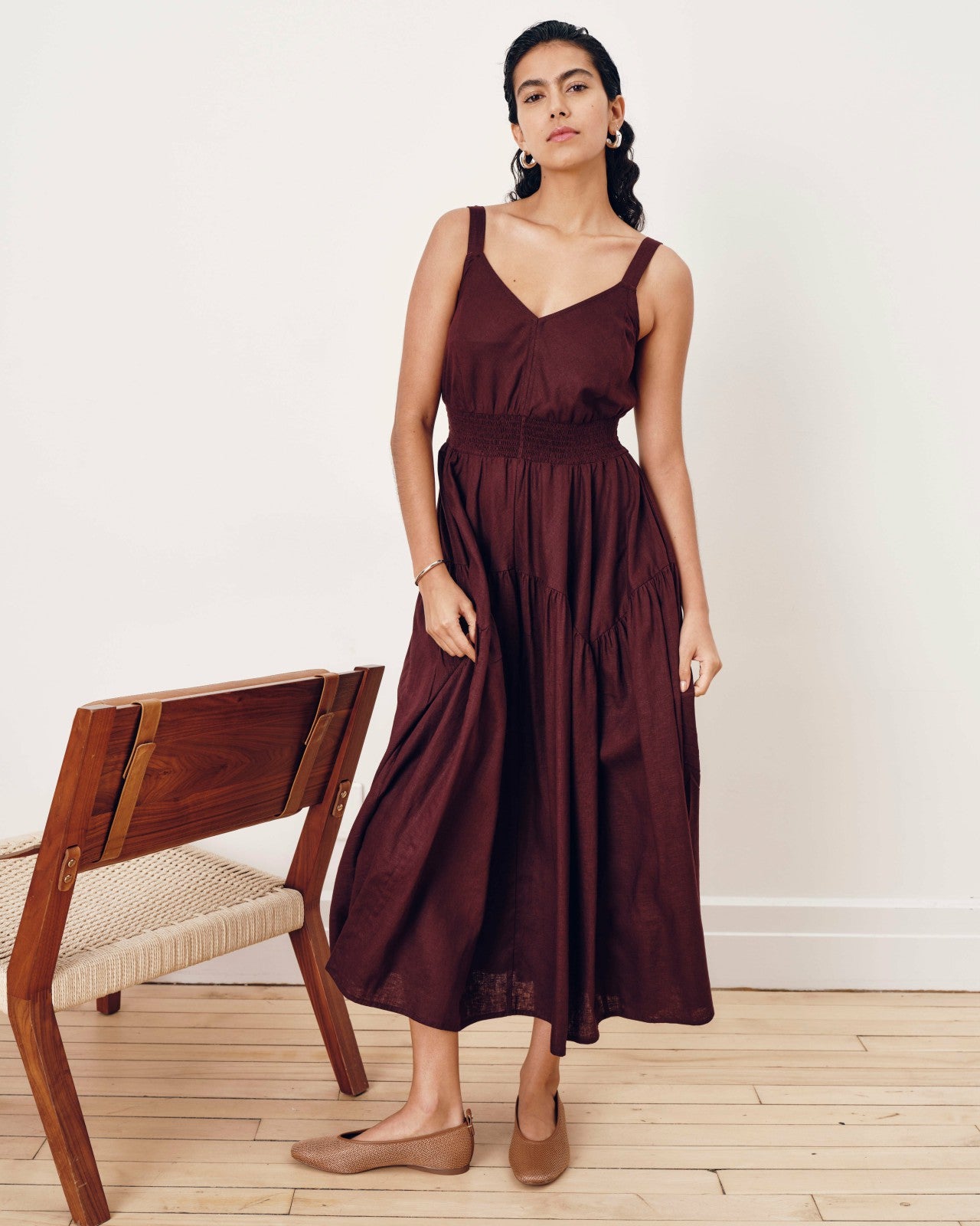 Ruby Smocked Linen Blend Sundress - Universal Standard