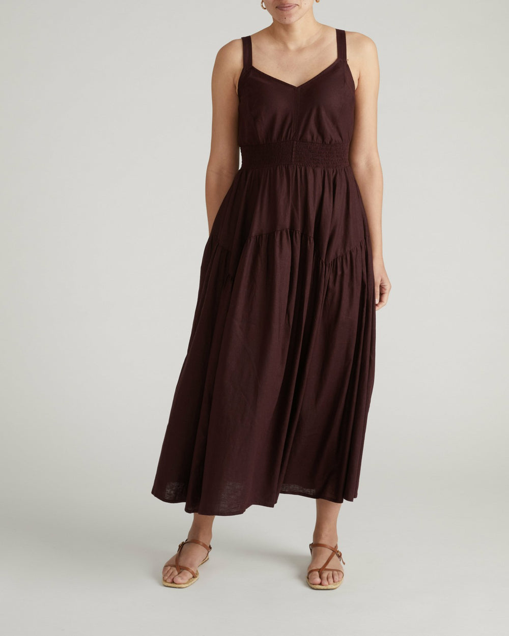 Ruby Smocked Linen Blend Sundress - Universal Standard