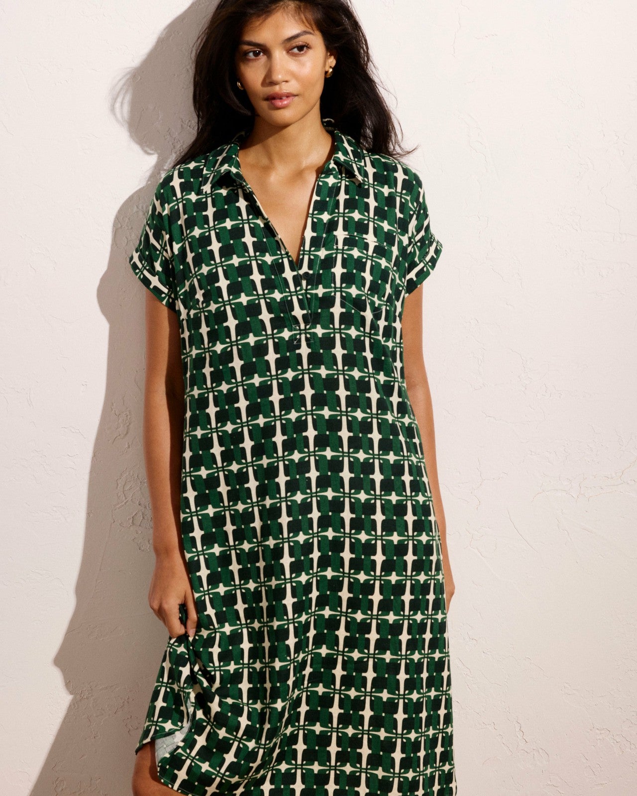 Sunshine Linen Blend Polo Dress - Universal Standard