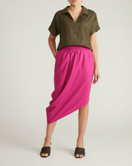 Sandy Short Sleeve Stretch Linen Blend Shirt - Universal Standard