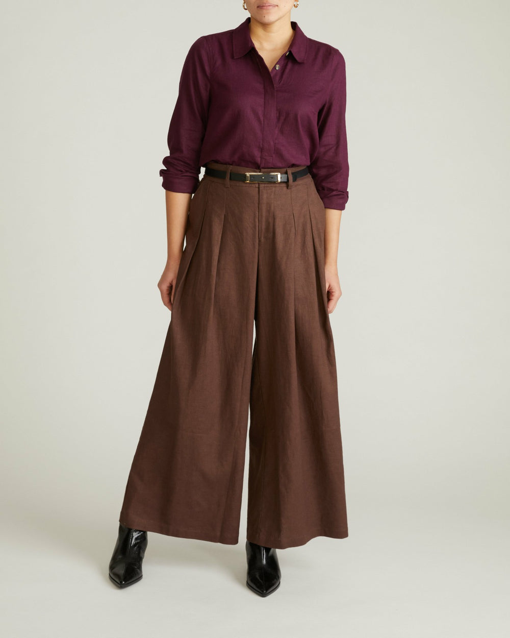 Elbe Popover Stretch Linen Blend Shirt - Universal Standard