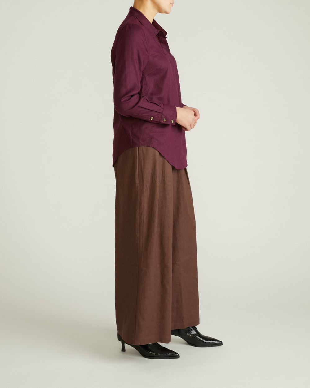 Elbe Popover Stretch Linen Blend Shirt - Universal Standard