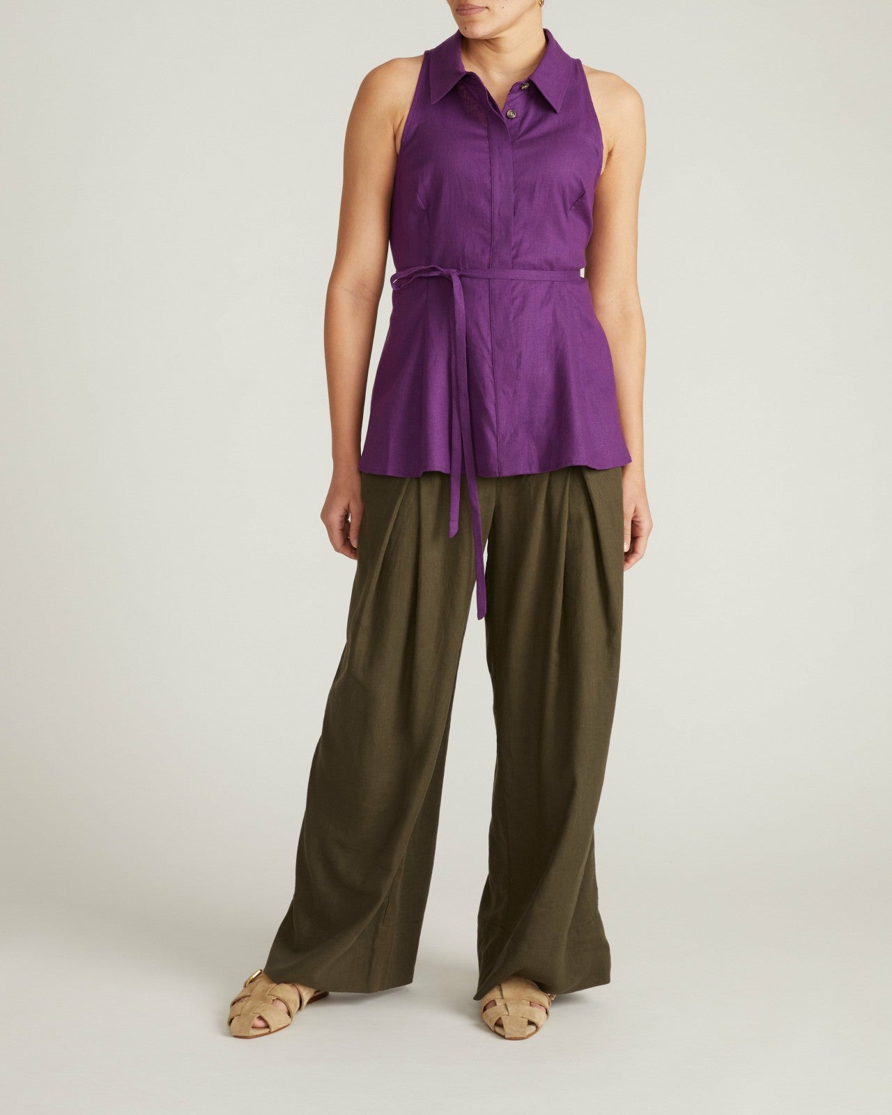 Adelaide Sleeveless Linen Blend Shirt - Universal Standard