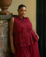 Adelaide Embroidered Sleeveless Linen Blend Shirt - Universal Standard