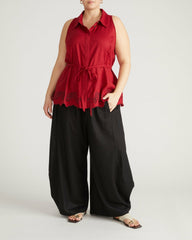 Adelaide Embroidered Sleeveless Linen Blend Shirt - Universal Standard