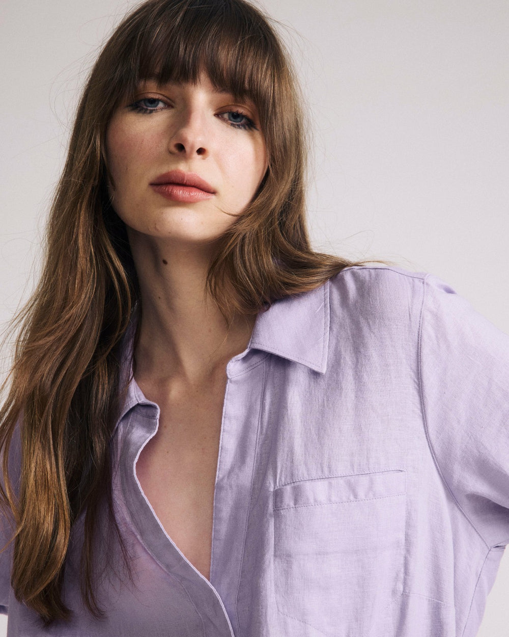 Elbe Popover Stretch Linen Blend Shirt - Universal Standard