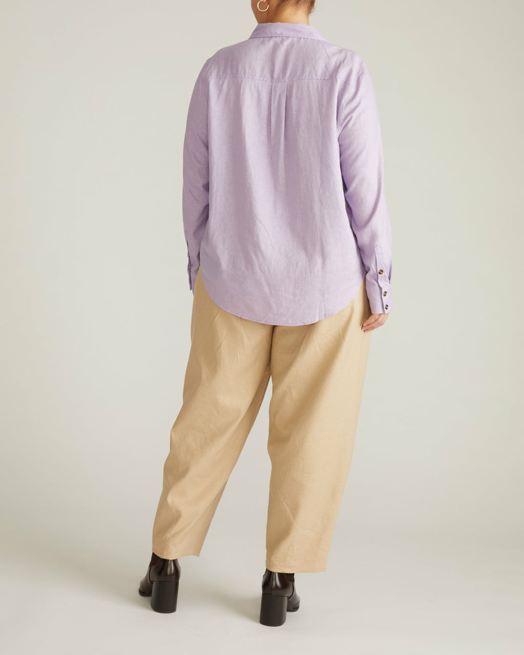Elbe Popover Stretch Linen Blend Shirt - Universal Standard