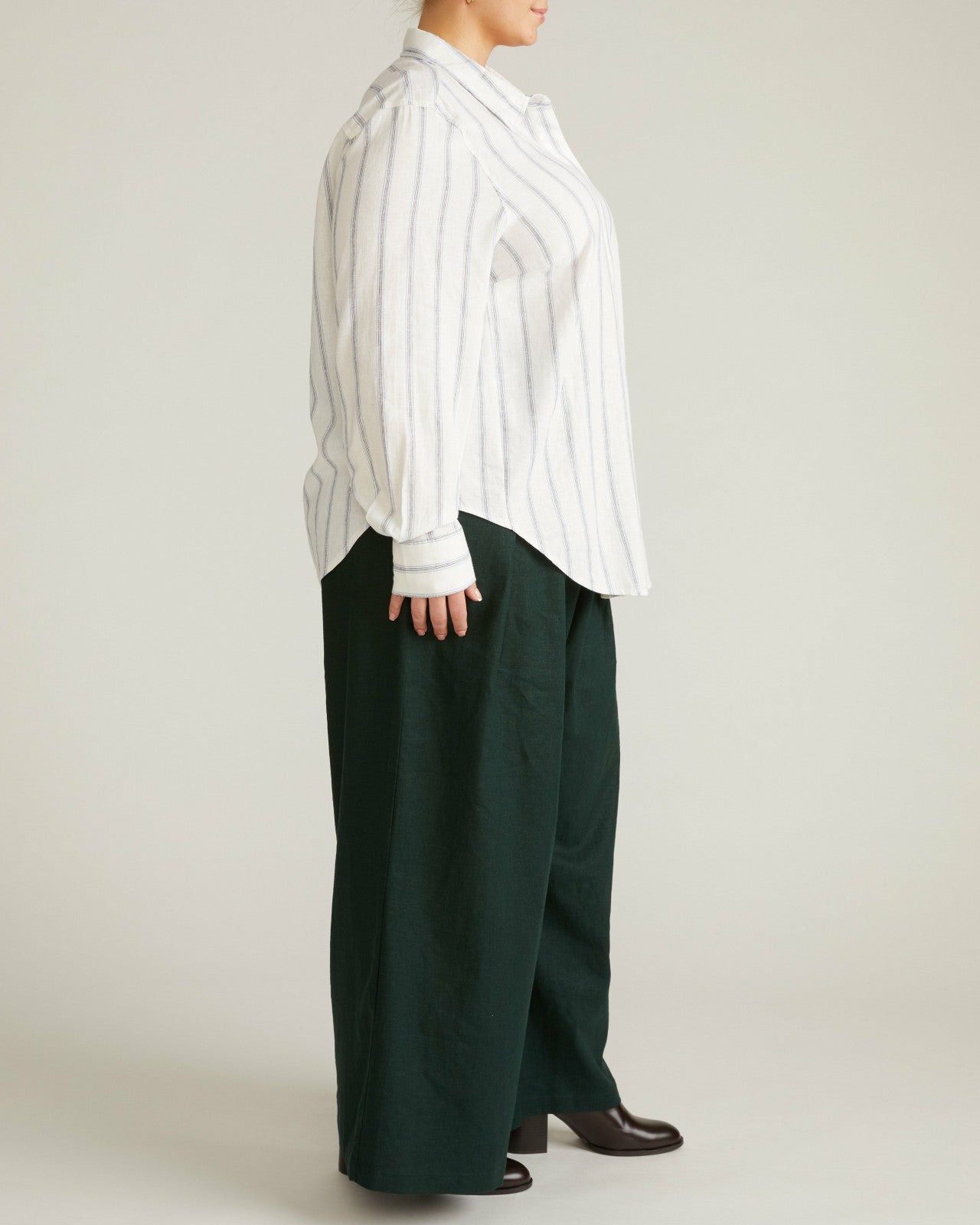 Elbe Popover Stretch Linen Blend Shirt - Universal Standard