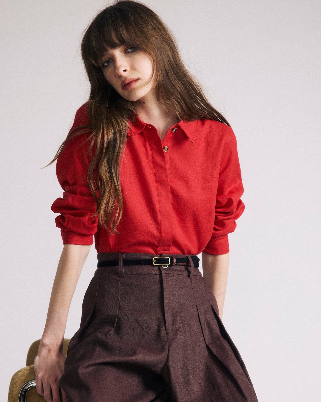 Elbe Popover Stretch Linen Blend Shirt - Universal Standard