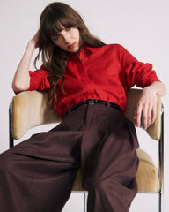 Elbe Popover Stretch Linen Blend Shirt - Universal Standard