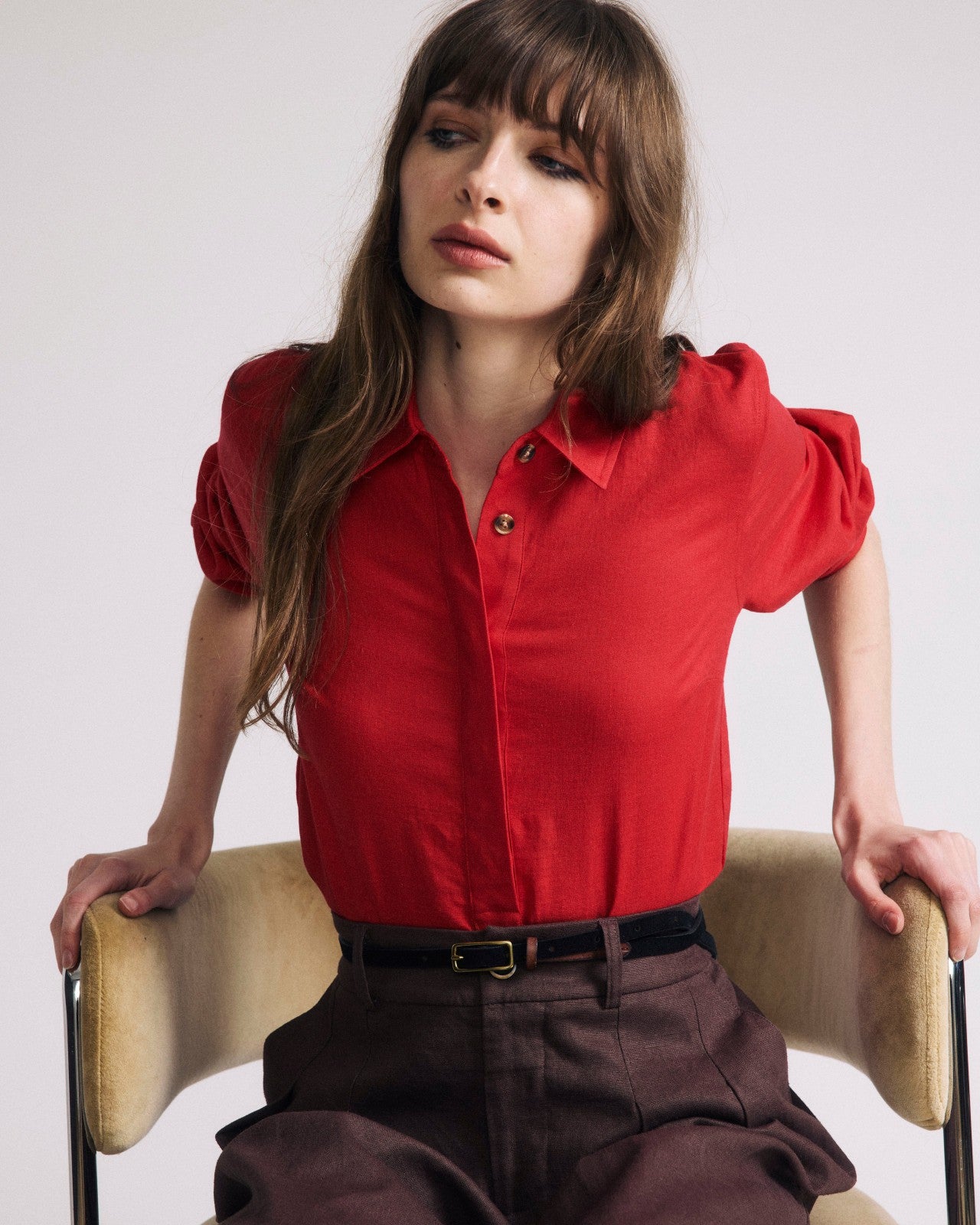 Elbe Popover Stretch Linen Blend Shirt - Universal Standard