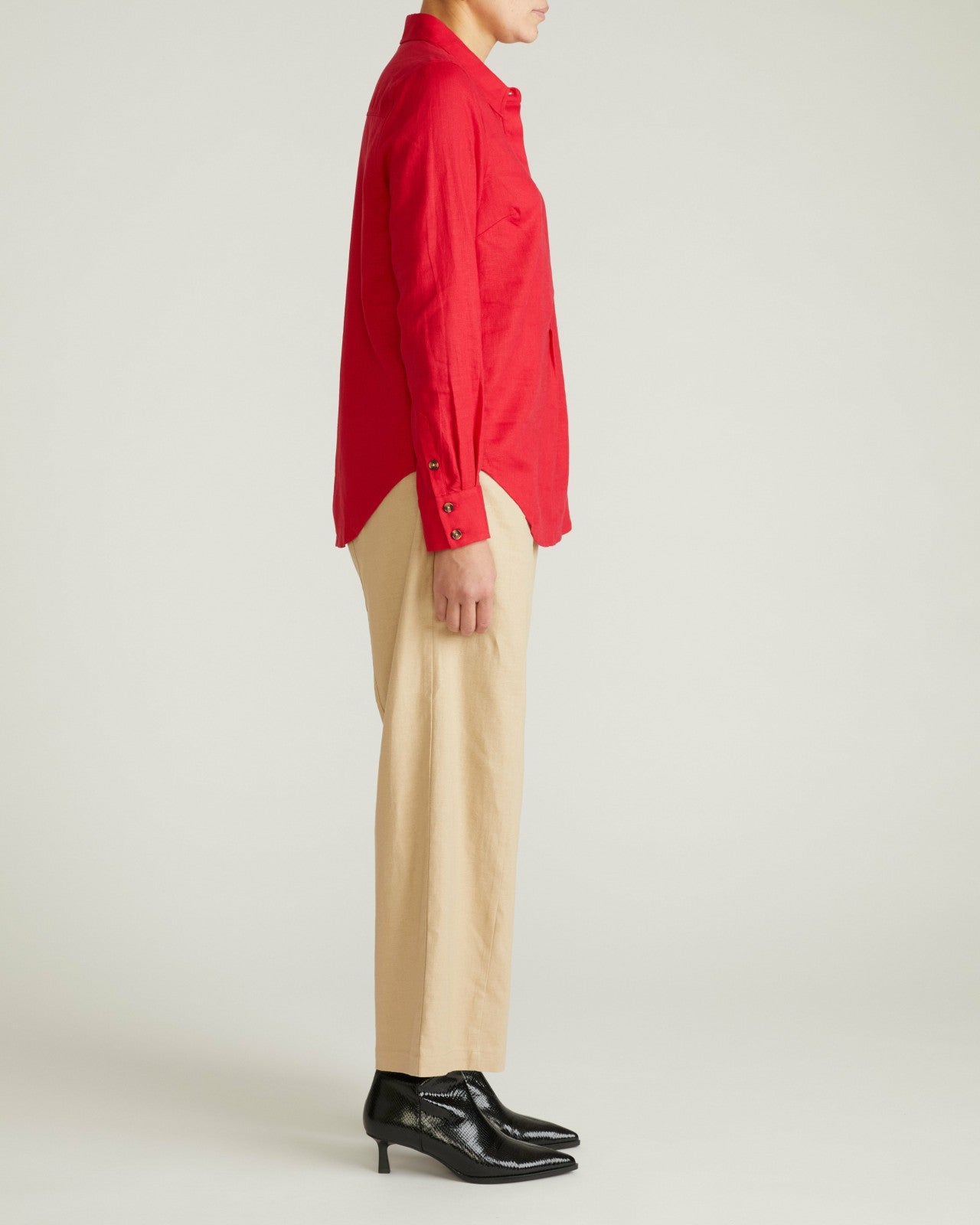 Elbe Popover Stretch Linen Blend Shirt - Universal Standard