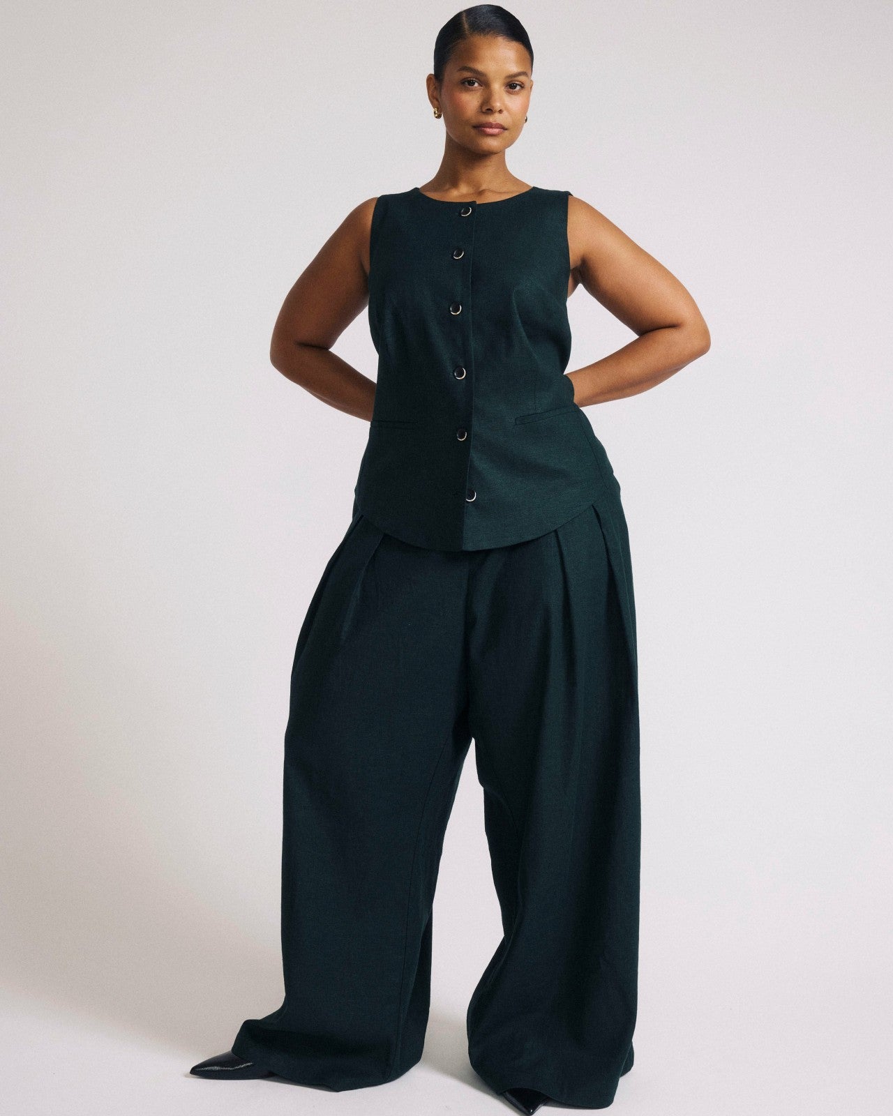 Palais Stretch Linen Blend Wide Leg Pant - Universal Standard