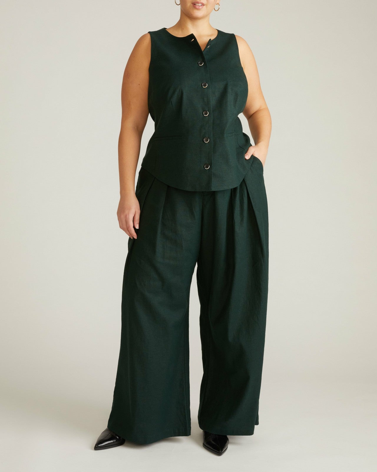 Palais Stretch Linen Blend Wide Leg Pant - Universal Standard