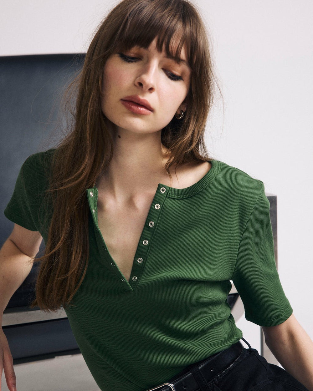 Henley Short Sleeve Ribbed Tee - Universal Standard