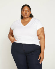 Ashley V Neck Cap Sleeve Tee - Universal Standard