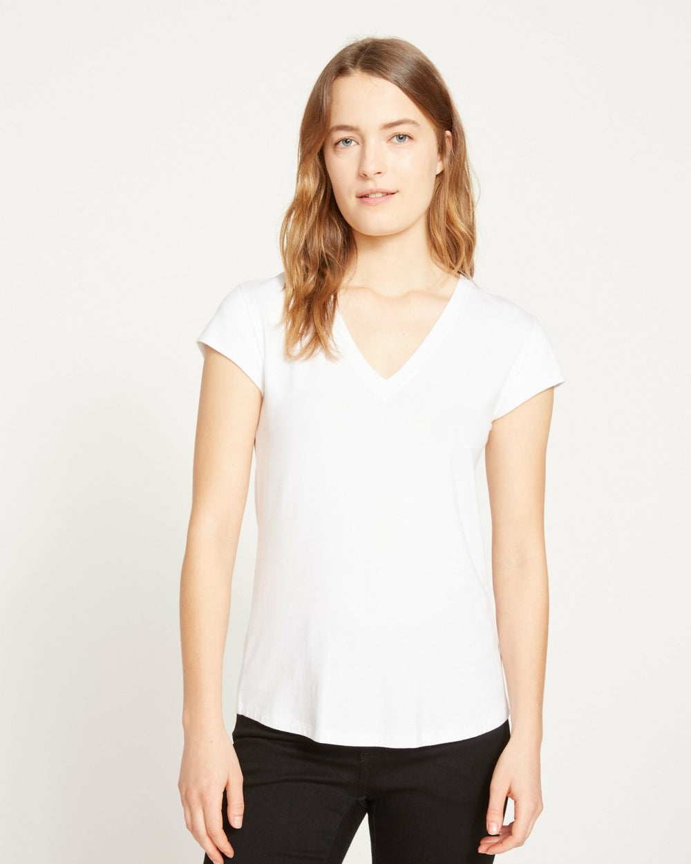 Ashley V Neck Cap Sleeve Tee - Universal Standard