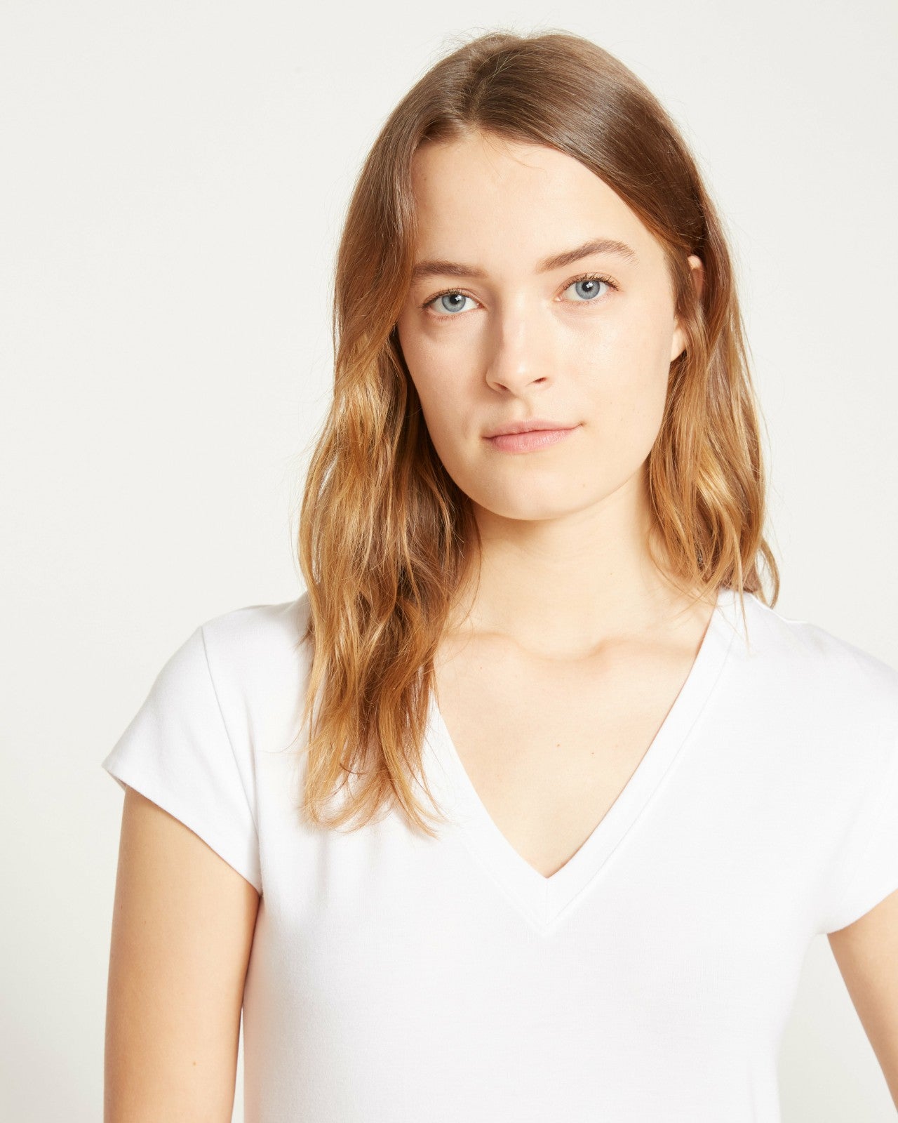 Ashley V Neck Cap Sleeve Tee - Universal Standard