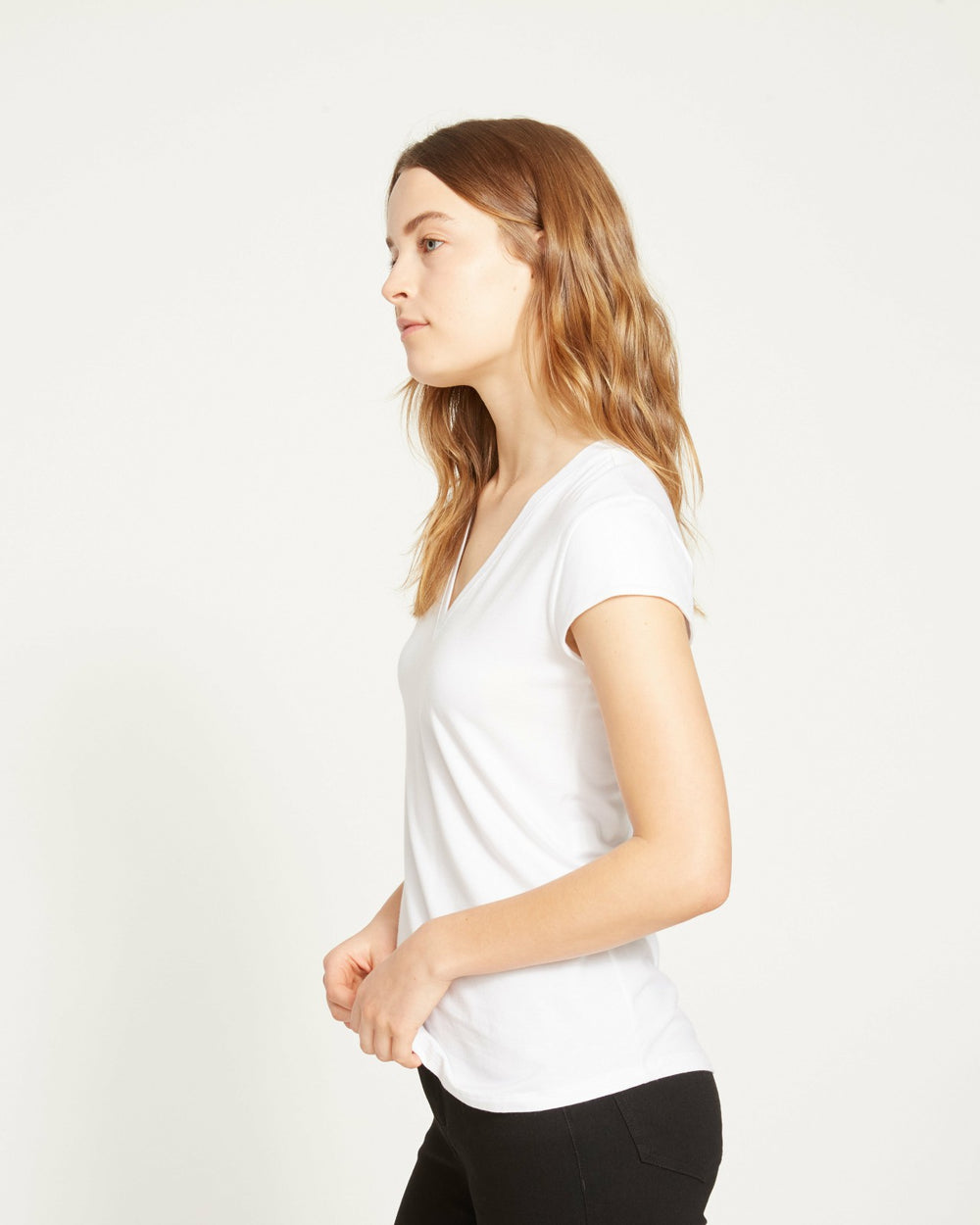 Ashley V Neck Cap Sleeve Tee - Universal Standard