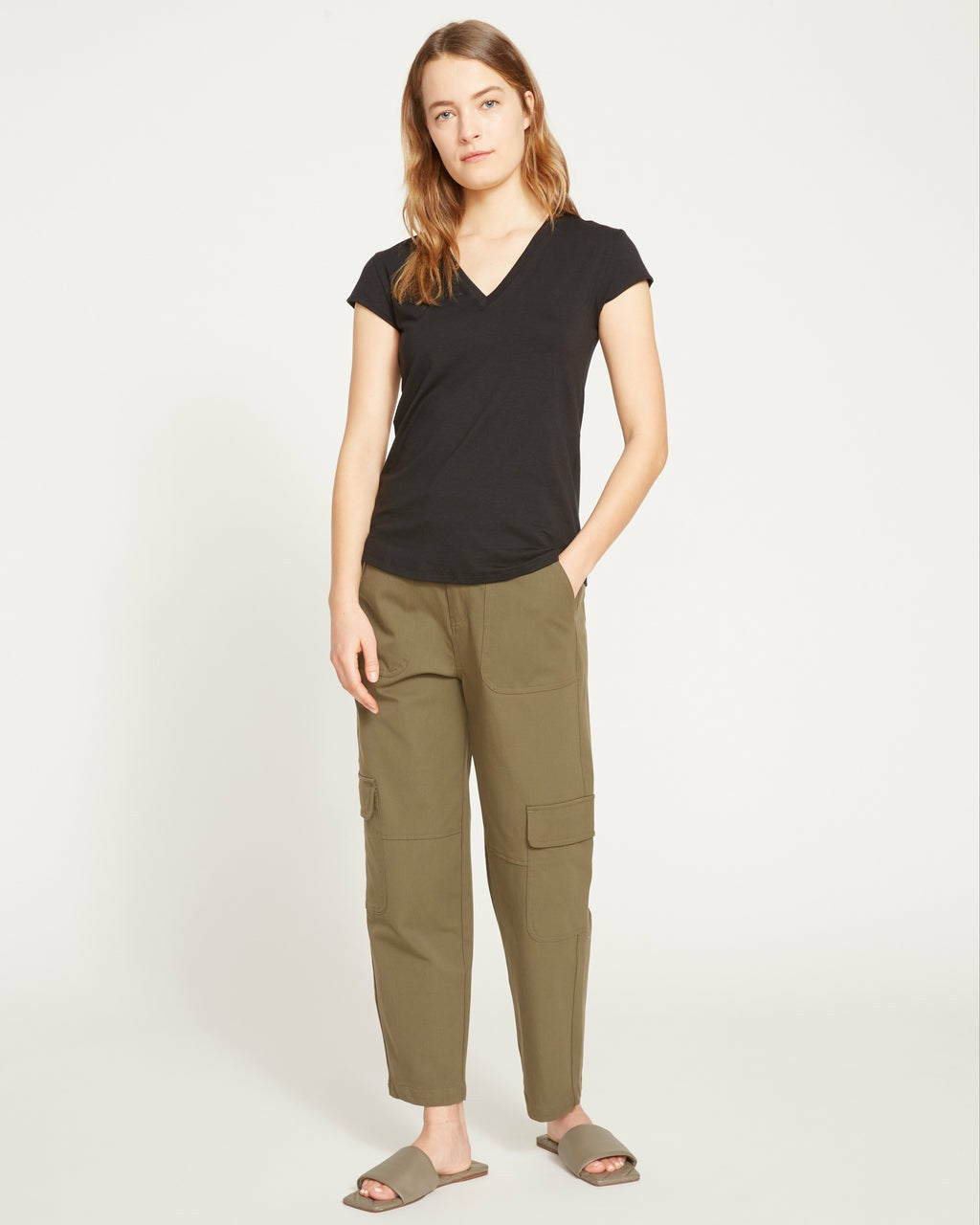 Ashley V Neck Cap Sleeve Tee - Universal Standard