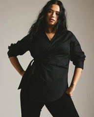 Beacon Stretch Poplin Wrap Shirt - Universal Standard