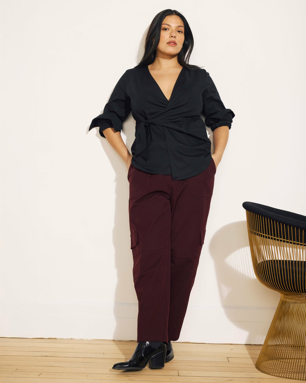 Beacon Stretch Poplin Wrap Shirt - Universal Standard