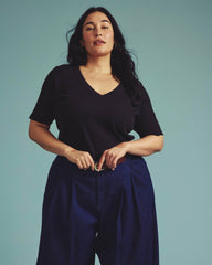Classic V-Neck Ribbed Tee - Universal Standard