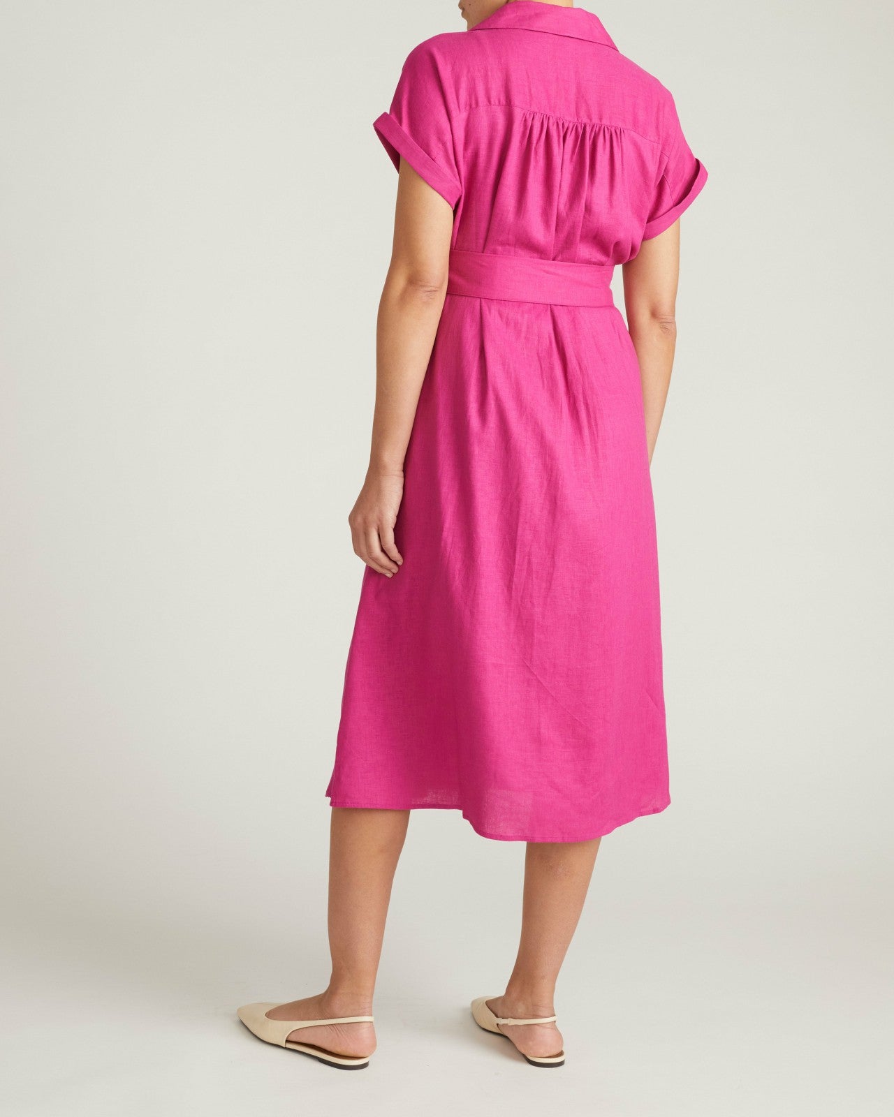 Sandy Stretch Linen Blend Shirtdress - Universal Standard
