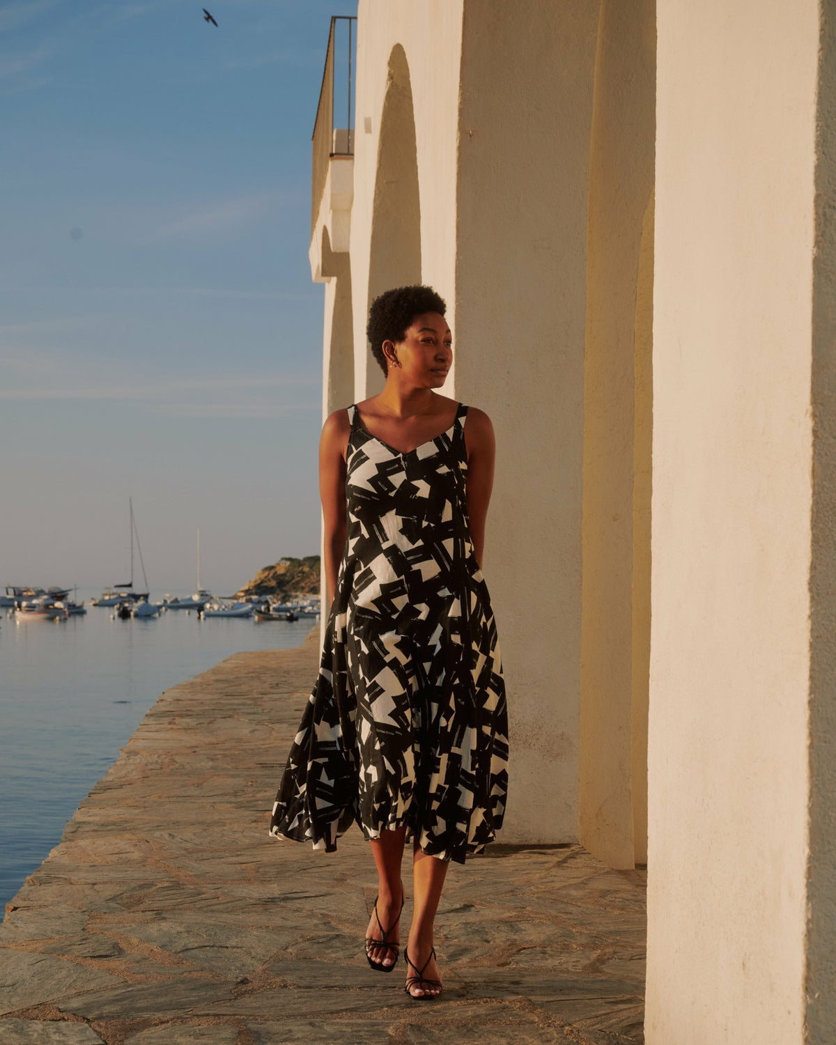 Sunshower Flowy Linen Blend Dress - Universal Standard