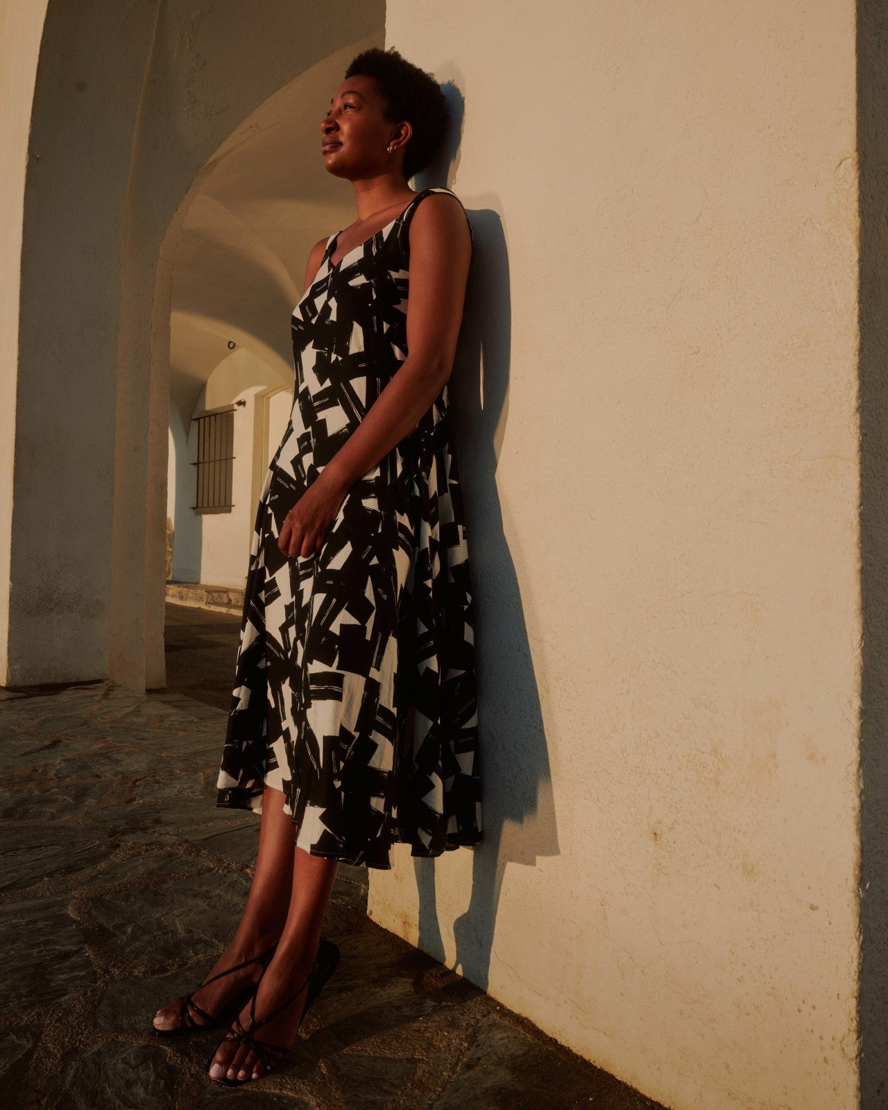 Sunshower Flowy Linen Blend Dress - Universal Standard