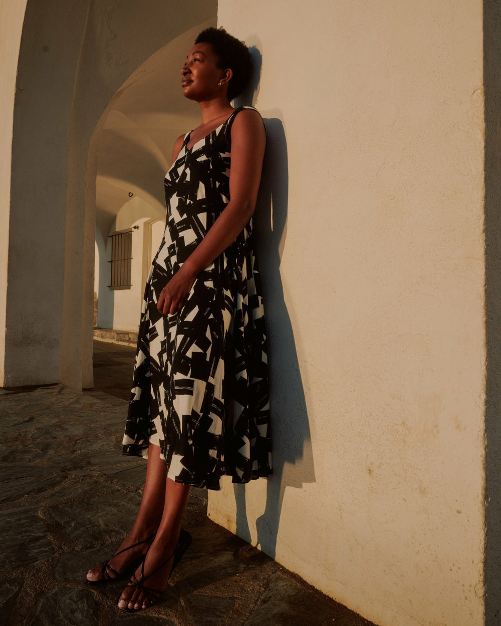 Sunshower Flowy Linen Blend Dress - Universal Standard