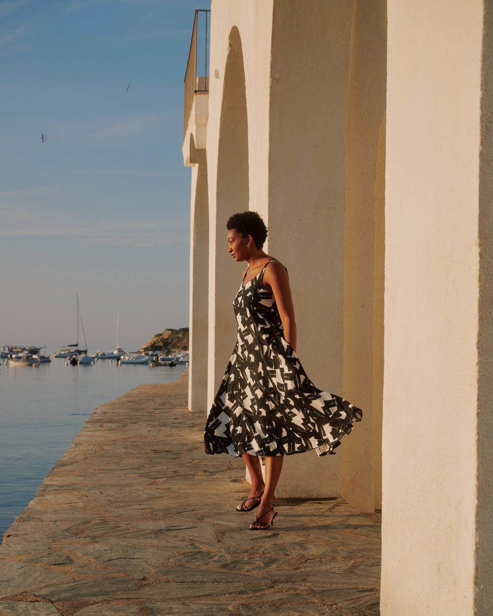 Sunshower Flowy Linen Blend Dress - Universal Standard