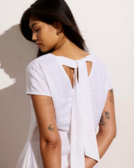 Louvre Bow Back Linen Blend Dress - Universal Standard